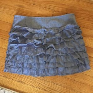 Ruffled blue skirt